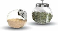 ΔΟΧΕΙΟ ΓΥΑΛΙΝΟ ΜΕ ΙΝΟΧ ΚΑΠΑΚΙ 0,65lt