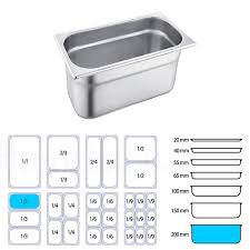 GASTRONOM ΔΟΧΕΙΟ ΙΝΟΧ 1/3-200 325Χ175 - Image 2