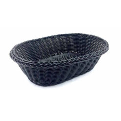 ΨΩΜΙΕΡΑ RATTAN ΟΒΑΛ ΜΑΥΡΗ 26Χ20cm
