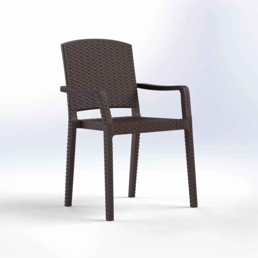 ΠΟΛΥΘΡONA RATTAN ΜΠΡΑΤΣΑ ΧΡΩΜ. 55Χ59Χ85cm - Image 4