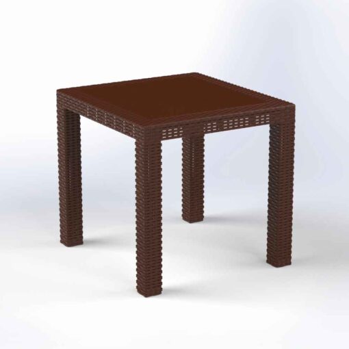 ΤΡΑΠΕΖΙ RATTAN ΤΕΤΡΑΓ. 80Χ80Χ75cm ΧΡΩΜ. - Image 3