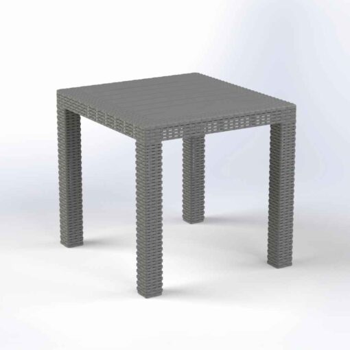 ΤΡΑΠΕΖΙ RATTAN ΤΕΤΡΑΓ. 80Χ80Χ75cm ΧΡΩΜ. - Image 4
