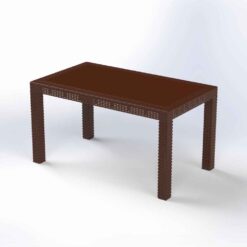 ΤΡΑΠΕΖΙ RATTAN ΟΡΘΟΓ.75X80X135c ΧΡΩΜ.