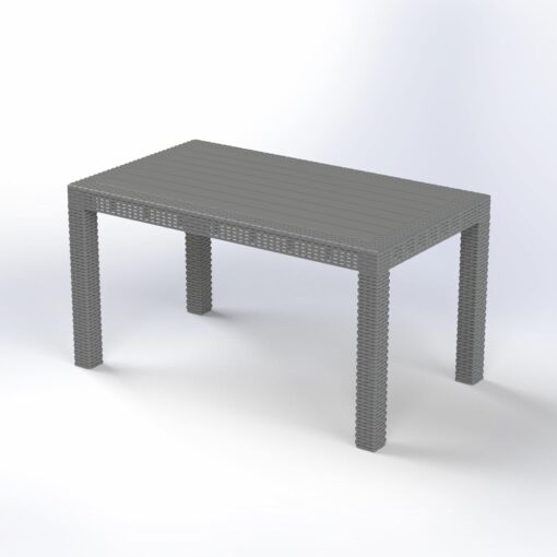 ΤΡΑΠΕΖΙ RATTAN ΟΡΘΟΓ.75X80X135c ΧΡΩΜ. - Image 3