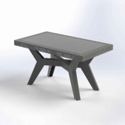 ΤΡΑΠΕΖΙ RATTAN ΟΡΘΟΓ.75X80X135cm ΧΡΩΜ.