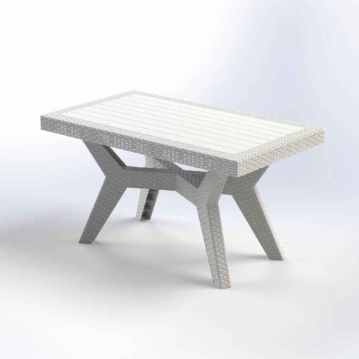 ΤΡΑΠΕΖΙ RATTAN ΟΡΘΟΓ.75X80X135cm ΧΡΩΜ. - Image 4