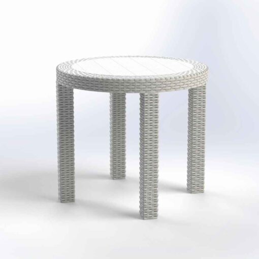 ΤΡΑΠΕΖΙ ΣΤΡΟΓΓΥΛΟ RATTAN Φ80Χ75c ΧΡΩΜ. - Image 2