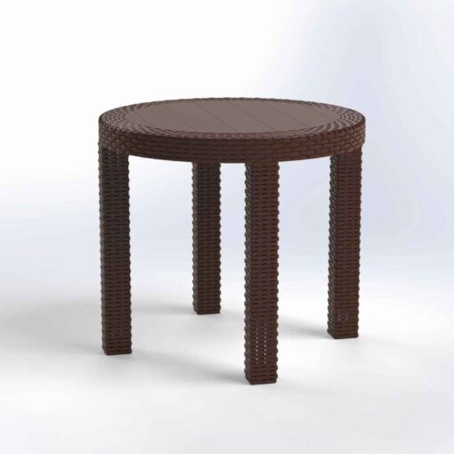 ΤΡΑΠΕΖΙ ΣΤΡΟΓΓΥΛΟ RATTAN Φ80Χ75c ΧΡΩΜ. - Image 3