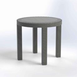 ΤΡΑΠΕΖΙ ΣΤΡΟΓΓΥΛΟ RATTAN Φ80Χ75c ΧΡΩΜ.