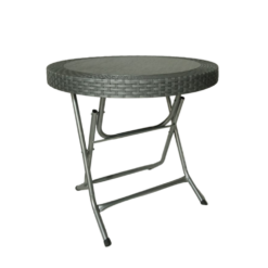 ΤΡΑΠΕΖΙ ΣΤΡΟΓ. RATTAN ΣΠΑΣ.Φ80Χ75cΧΡΩΜ.