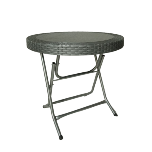 ΤΡΑΠΕΖΙ ΣΤΡΟΓ. RATTAN ΣΠΑΣ.Φ80Χ75cΧΡΩΜ.