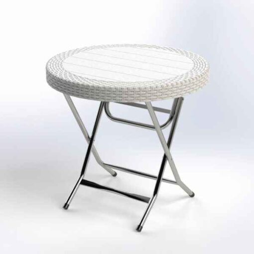 ΤΡΑΠΕΖΙ ΣΤΡΟΓ. RATTAN ΣΠΑΣ.Φ80Χ75cΧΡΩΜ. - Image 4