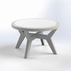 ΤΡΑΠΕΖΙ ΣΤΡΟΓΓΥΛΟ RATTAN Φ120Χ75c ΧΡΩΜ.