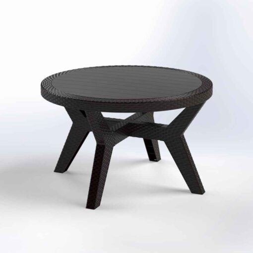 ΤΡΑΠΕΖΙ ΣΤΡΟΓΓΥΛΟ RATTAN Φ120Χ75c ΧΡΩΜ. - Image 2