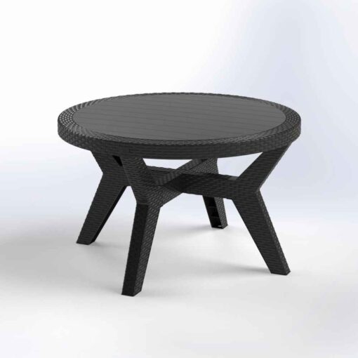 ΤΡΑΠΕΖΙ ΣΤΡΟΓΓΥΛΟ RATTAN Φ120Χ75c ΧΡΩΜ. - Image 3
