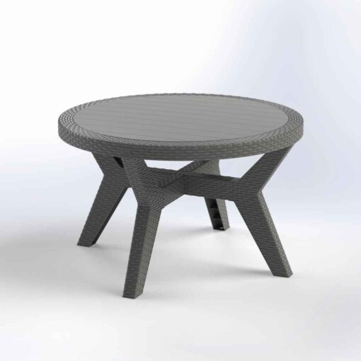 ΤΡΑΠΕΖΙ ΣΤΡΟΓΓΥΛΟ RATTAN Φ120Χ75c ΧΡΩΜ. - Image 5