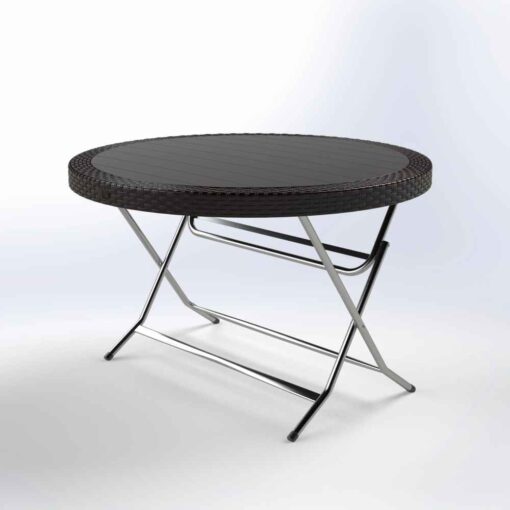 ΤΡΑΠΕΖΙ ΣΤΡΟΓ. ΣΠΑΣ.RATTAN Φ120Χ75c ΧΡΩΜ. - Image 2