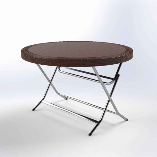 ΤΡΑΠΕΖΙ ΣΤΡΟΓ. ΣΠΑΣ.RATTAN Φ120Χ75c ΧΡΩΜ. - Image 3
