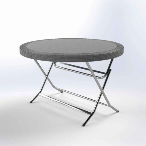 ΤΡΑΠΕΖΙ ΣΤΡΟΓ. ΣΠΑΣ.RATTAN Φ120Χ75c ΧΡΩΜ. - Image 4