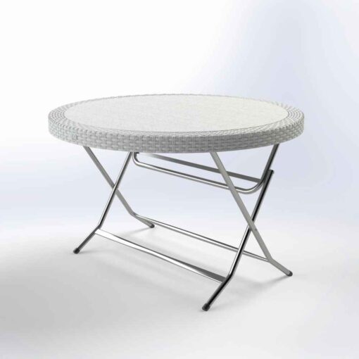 ΤΡΑΠΕΖΙ ΣΤΡΟΓ. ΣΠΑΣ.RATTAN Φ120Χ75c ΧΡΩΜ. - Image 5