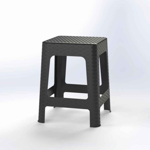 ΠΛΑΣΤΙΚΟ ΣΚΑΜΠΩ RATTAN 36X36X45cΧΡΩΜ. - Image 3