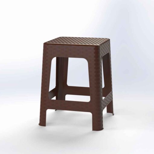 ΠΛΑΣΤΙΚΟ ΣΚΑΜΠΩ RATTAN 36X36X45cΧΡΩΜ. - Image 4