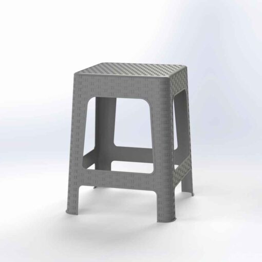 ΠΛΑΣΤΙΚΟ ΣΚΑΜΠΩ RATTAN 36X36X45cΧΡΩΜ. - Image 5