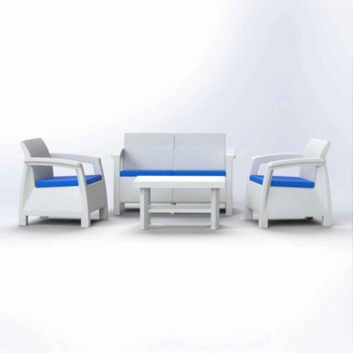ΚΑΘΙΣΤΙΚΟ ΣΕΤ RATTAN 4ΘΕΣ.+ΤΡΑΠΕΖΙ DUPLEX+ΔΙΠΛΑ ΜΑΞΙΛΑΡΙΑ - Image 2