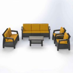 ΣΕΤ RATTAN 7ΘΕΣ.+ΤΡΑΠΕΖΙ+ΜΑΞΙΛΑΡΙΑ