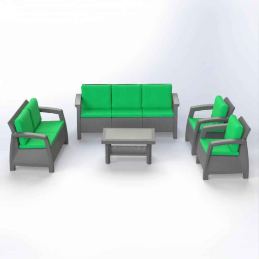 ΣΕΤ RATTAN 7ΘΕΣ.+ΤΡΑΠΕΖΙ+ΜΑΞΙΛΑΡΙΑ - Image 2