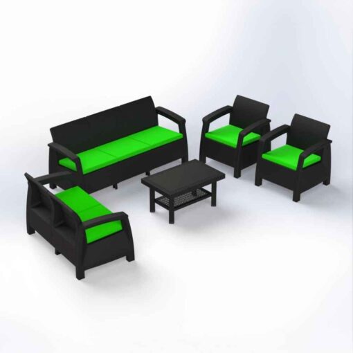 ΣΕΤ RATTAN 7ΘΕΣ.+ΤΡΑΠΕΖΙ+ΜΑΞΙΛΑΡΙΑ - Image 4