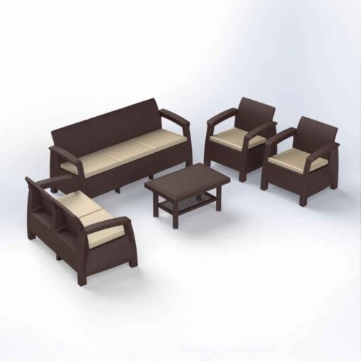 ΣΕΤ RATTAN 7ΘΕΣ.+ΤΡΑΠΕΖΙ+ΜΑΞΙΛΑΡΙΑ - Image 6