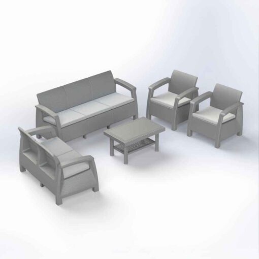 ΣΕΤ RATTAN 7ΘΕΣ.+ΤΡΑΠΕΖΙ+ΜΑΞΙΛΑΡΙΑ - Image 7