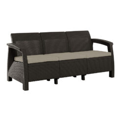 ΚΑΝΑΠΕΣ RATTAN 3ΘΕΣΙΟΣ ΧΡΩΜ.