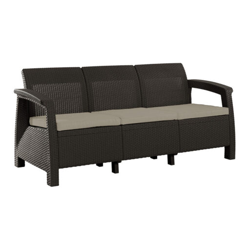 ΚΑΝΑΠΕΣ RATTAN 3ΘΕΣΙΟΣ ΧΡΩΜ.