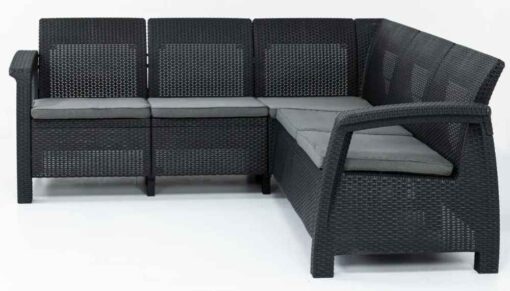 ΓΩΝΙΑΚΟΣ ΚΑΝΑΠΕΣ RATTAN ΧΡΩΜ. - Image 2