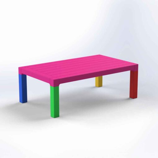 ΤΡΑΠΕΖΙ ΠΑΙΔΙΚΟ ΟΡΘΟΓ.ΧΡΩΜ.125X75X43cm