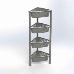 ΡΑΦΙΑ ΤΡΙΓΩΝ RATTAN 4ΘΕΣ.ΧΡΩΜ.36X26X88c