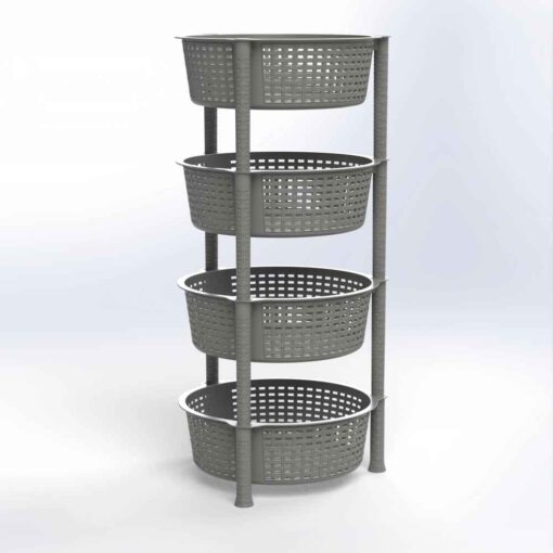 ΡΑΦΙΑ ΣΤΡΟΓ.RATTAN 4ΘΕΣ. ΧΡΩΜ.Φ40X88cm