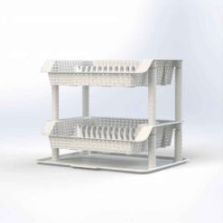 ΠΙΑΤΟΘΗΚΗ RATTAN 2ΠΛΗ+ΔΙΣΚΟ 58Χ41Χ41cm