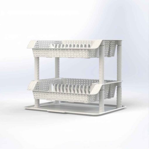 ΠΙΑΤΟΘΗΚΗ RATTAN 2ΠΛΗ+ΔΙΣΚΟ 58Χ41Χ41cm