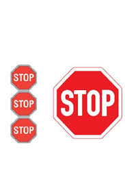 ΠΙΝΑΚΙΔΑ ΑΥΤΟΚΟΛ. STOP Φ8cm 3τεμ.