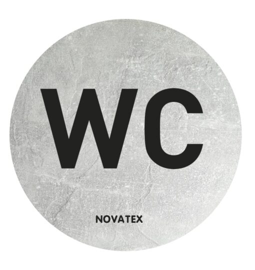 ΣΗΜΑ ΑΛΟΥΜΙΝΙΟΥ ΣΤΡΟΓΓΥΛΟ WC Φ10cm