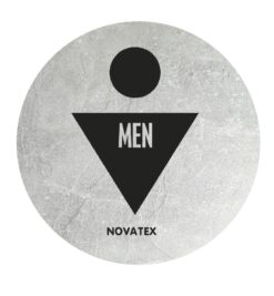 ΣΗΜΑ ΑΛΟΥΜΙΝΙΟΥ ΣΤΡΟΓΓΥΛΟ MEN Φ10cm