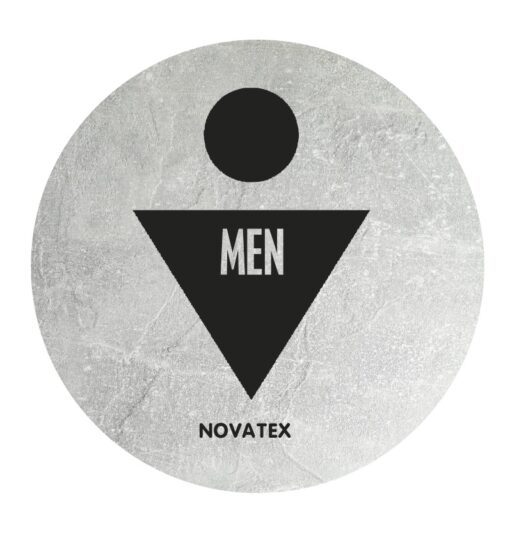 ΣΗΜΑ ΑΛΟΥΜΙΝΙΟΥ ΣΤΡΟΓΓΥΛΟ MEN Φ10cm