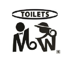 ΣΗΜΑ ΑΛΟΥΜΙΝΙΟΥ TOILETS 9,5X9,5cm