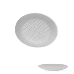 ΠΙΑΤΟ ΜΕΛΑΜ. ΟΒΑΛ STONE ΛΕΥΚΟ 20Χ16,5cm